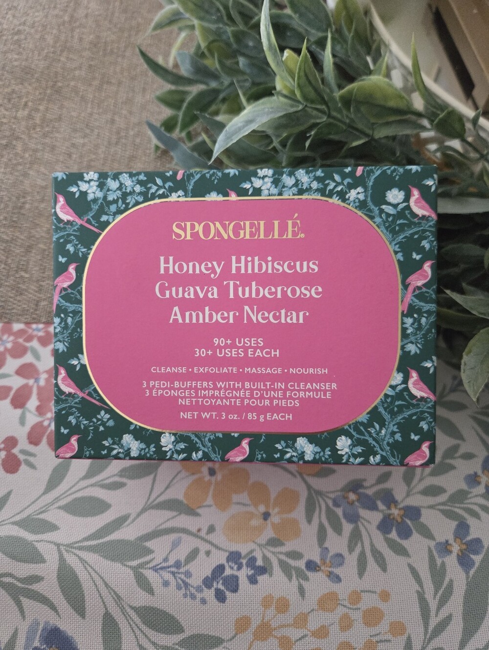 Spongellé Honey Hibiscus Pedi Buffers Trio
